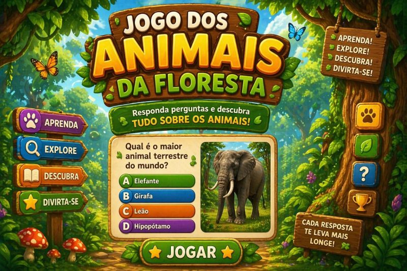 Capa de Animais Da Floresta